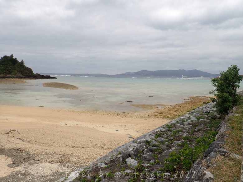 2022/2/21現在、沖縄名護市かりゆしビーチリゾートの軽石状況